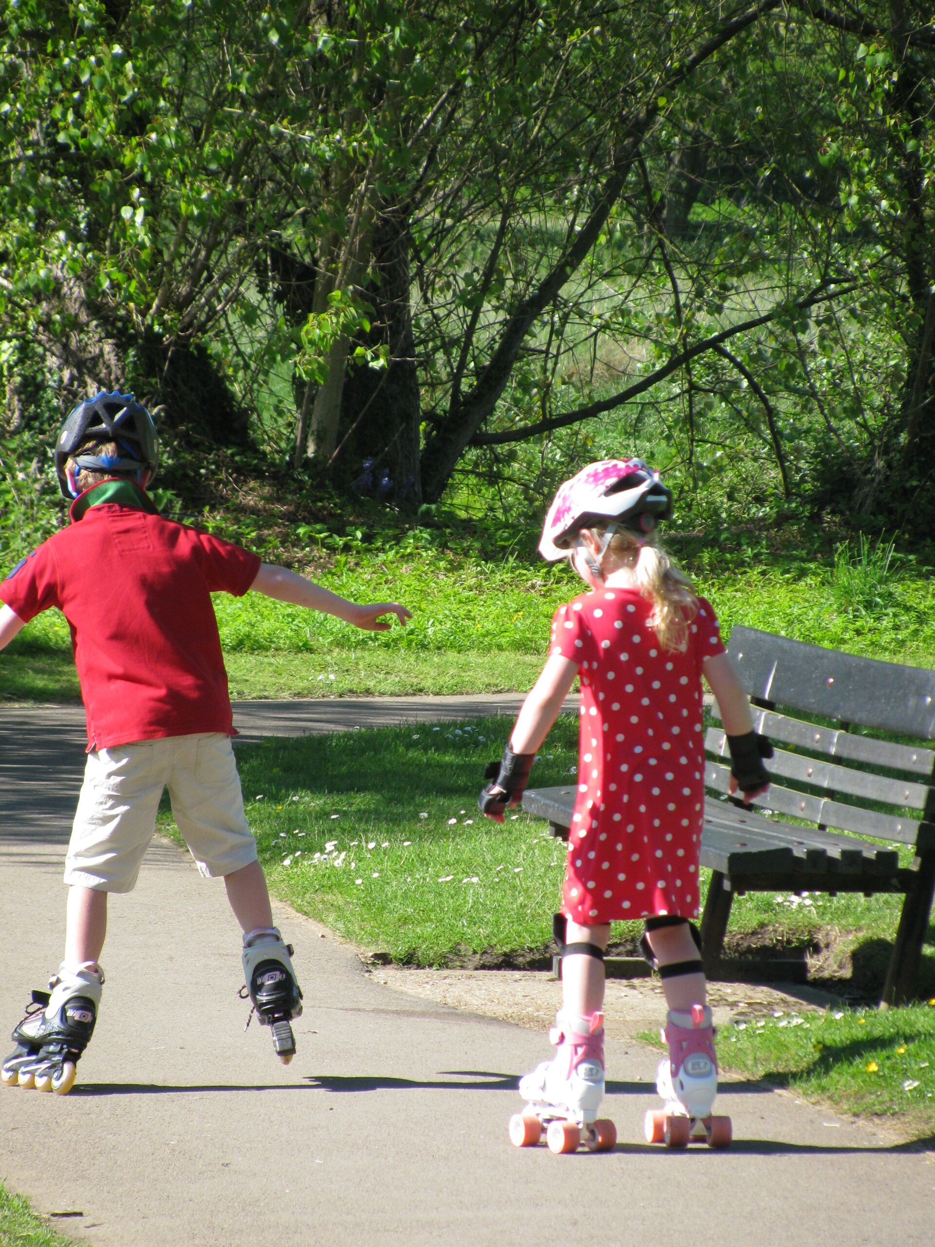 Kids roller skating